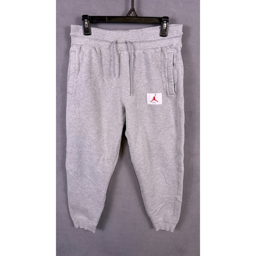 Jordan Flight Fleece Pants Men M Gray CV7795-063 Joggers Sweatpants EUC